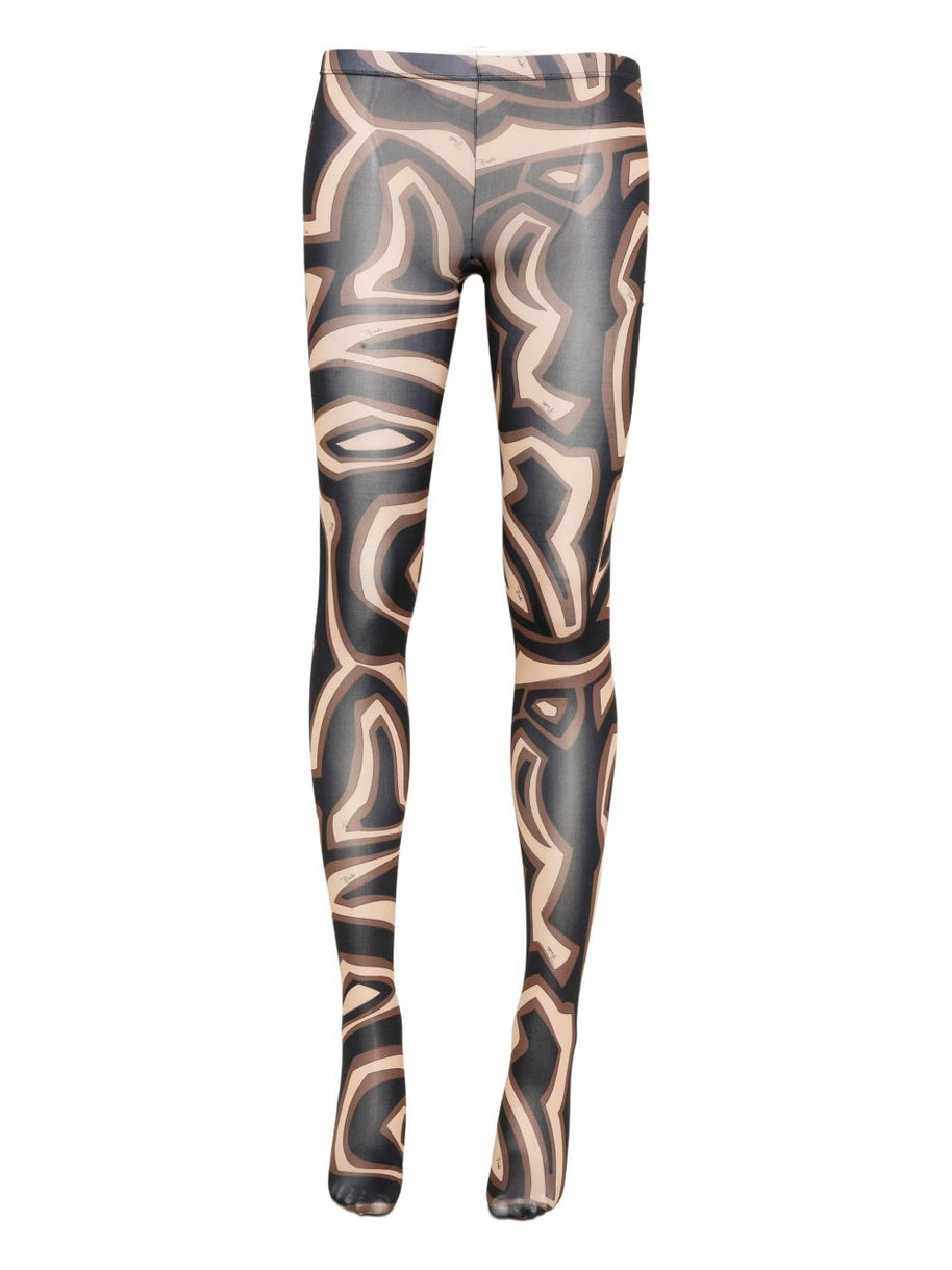 Pucci Printed Tights - Black