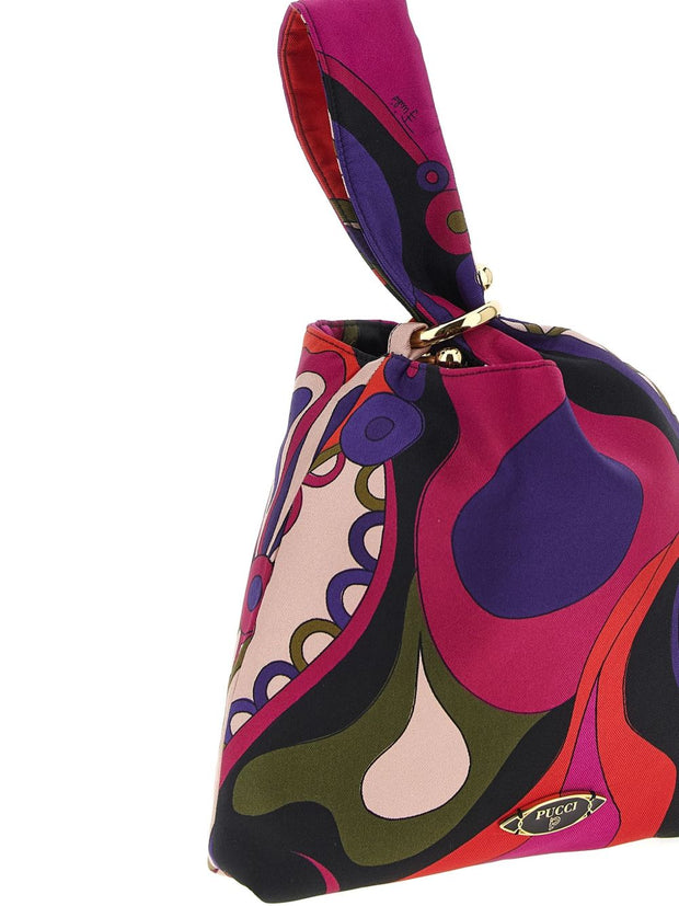 Pucci Printed Silk Handbag MultiColour