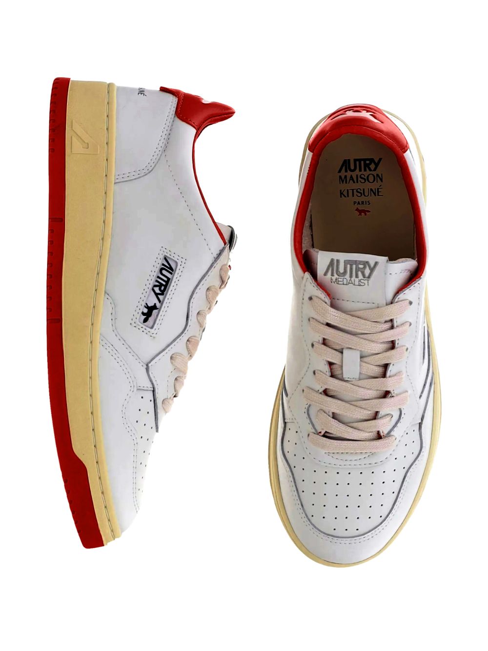 AUTRY X MAISON KITSUNE Medalist Low Sneakers Red