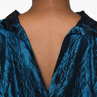 Daniela Gregis Silk Short Dress Blue