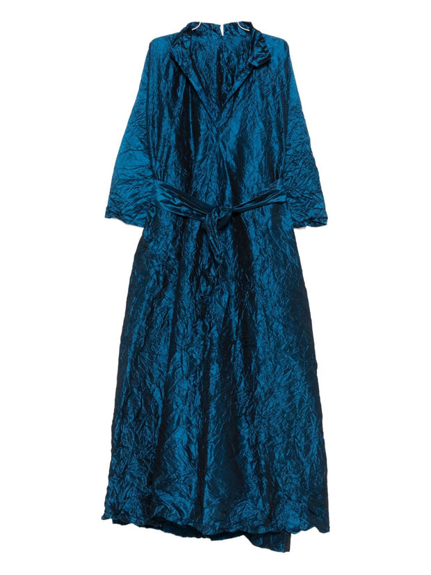 Daniela Gregis Silk Short Dress Blue