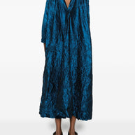 Daniela Gregis Silk Short Dress Blue