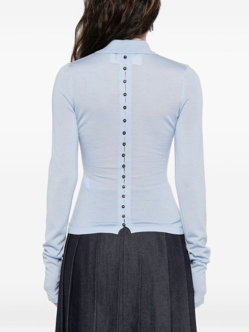 JACQUEMUS Le Polo Merino Blue