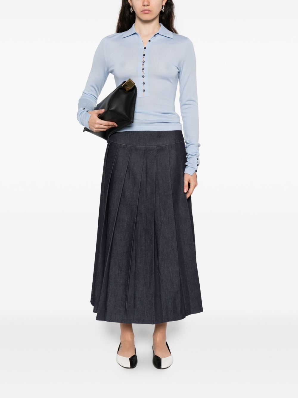 JACQUEMUS Le Polo Merino Blue