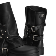 Dolce & Gabbana Leather Boots Black
