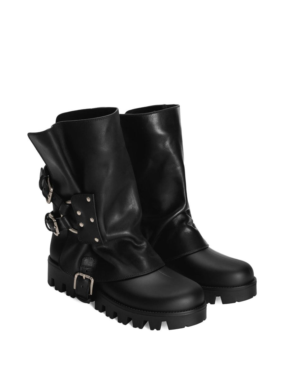 Dolce & Gabbana Leather Boots Black