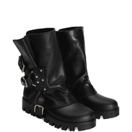 Dolce & Gabbana Leather Boots Black