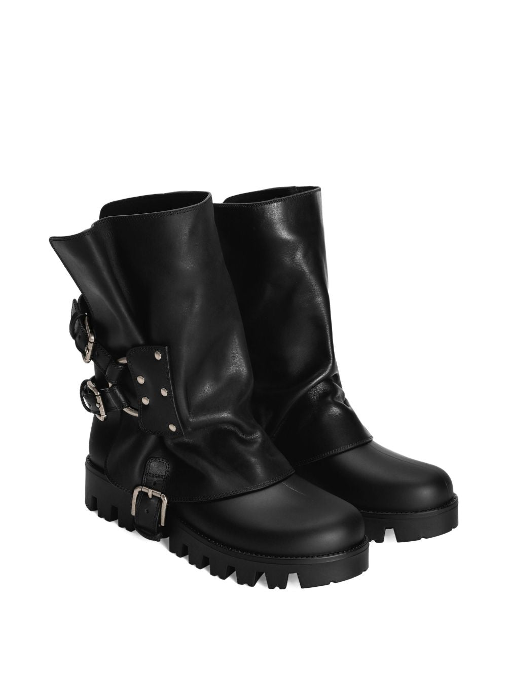Dolce & Gabbana Leather Boots Black