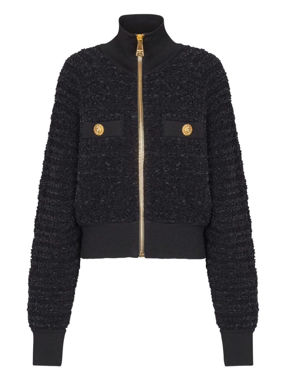 Balmain Tweed Bomber Jacket