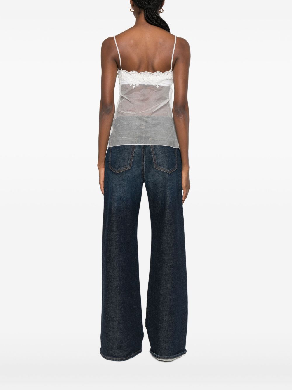 Chloé Embroidered Lace Top White