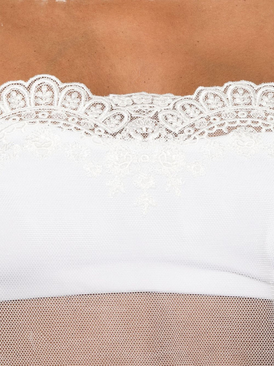 Chloé Embroidered Lace Top White