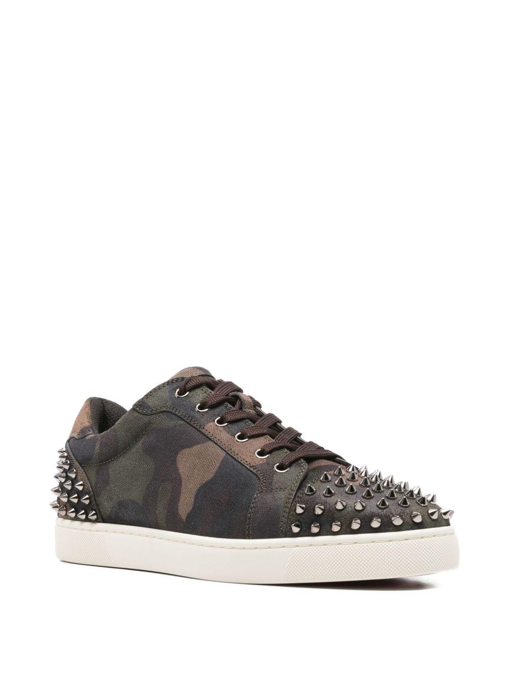 Christian Louboutin Seavaste Leather Sneakers Brown