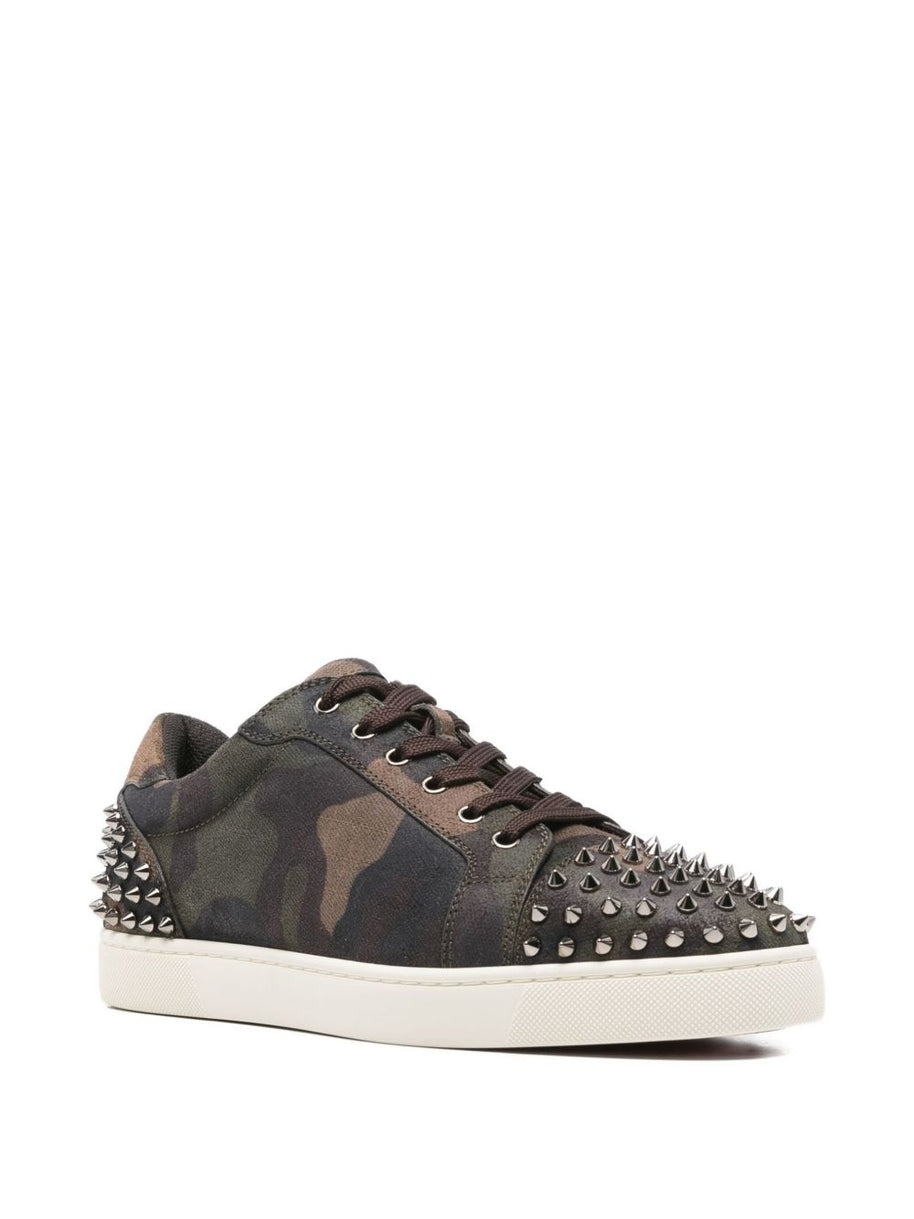 Christian Louboutin Seavaste Leather Sneakers Brown