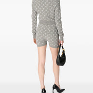 MARINE SERRE Moon Wool Blend Sweater Light Grey