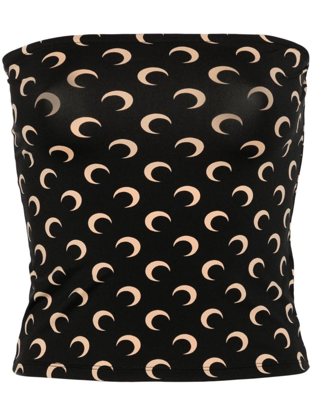 MARINE SERRE Moon Tube Top Black