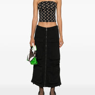MARINE SERRE Moon Tube Top Black