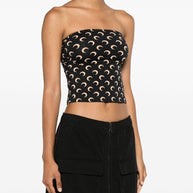 MARINE SERRE Moon Tube Top Black