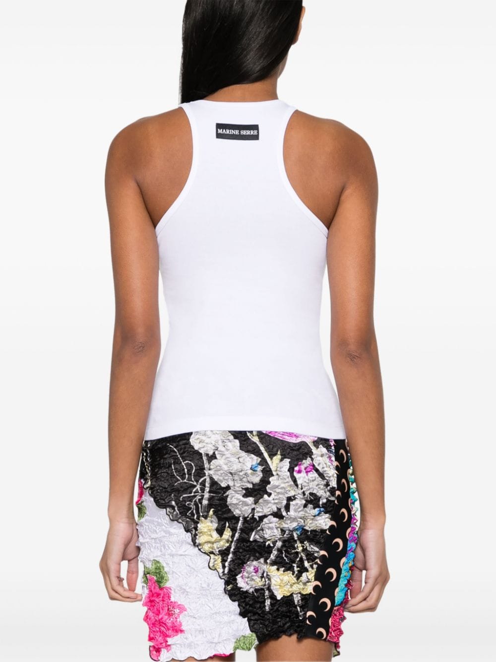 MARINE SERRE Moon Cotton Tank Top White