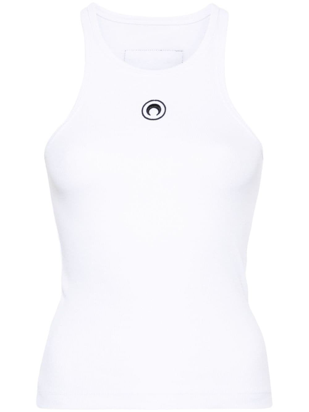 MARINE SERRE Moon Cotton Tank Top White