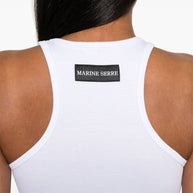 MARINE SERRE Moon Cotton Tank Top White