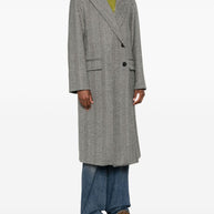 Forte Forte Wool Herringbone Coat Grey