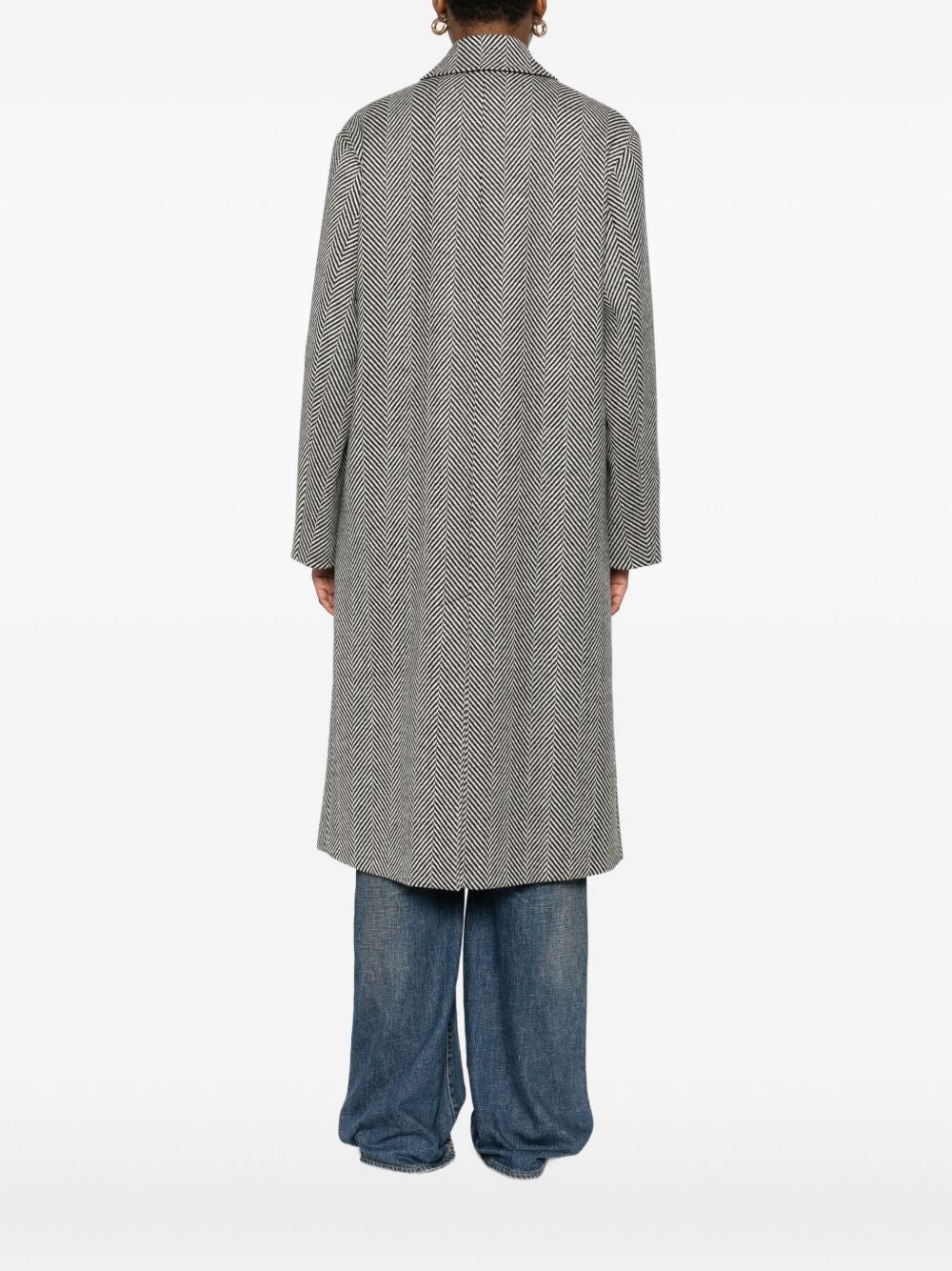 Forte Forte Wool Herringbone Coat Grey