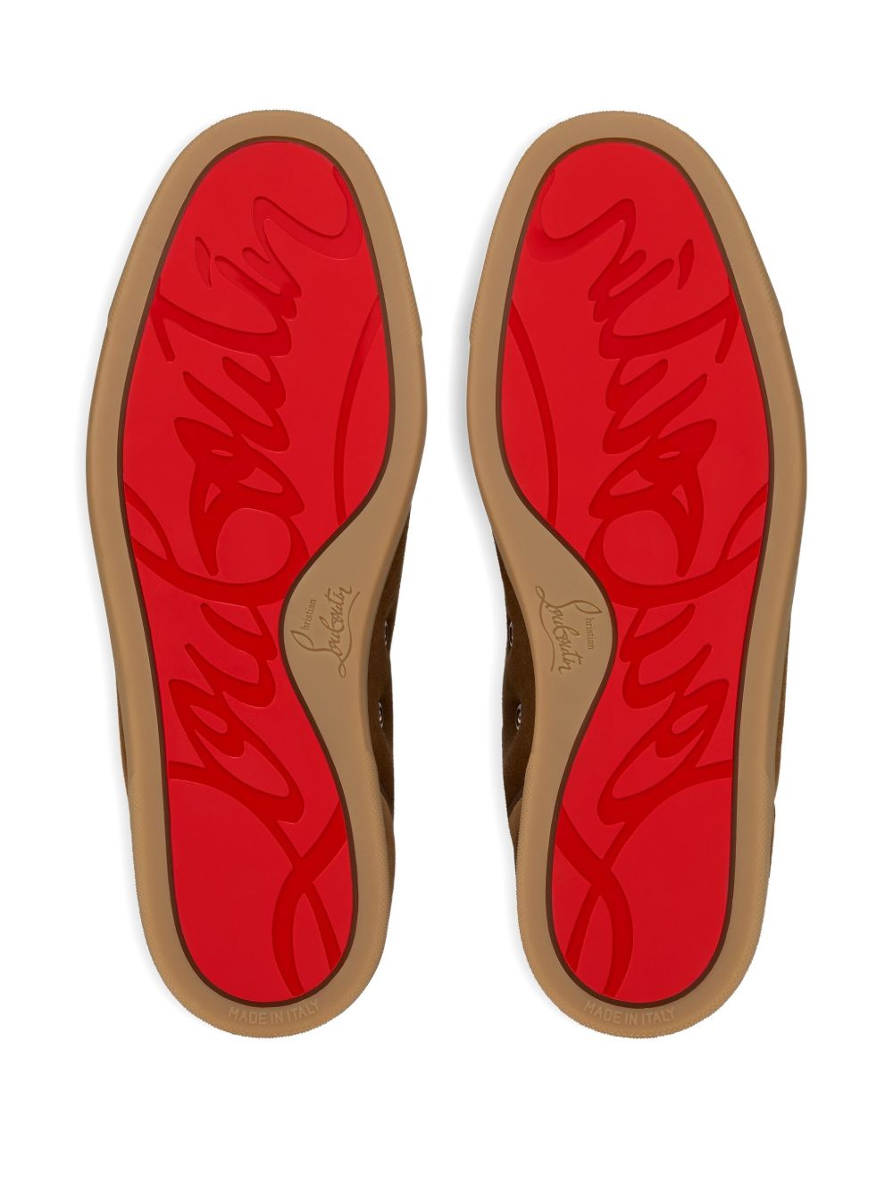 Christian Louboutin Louis Junior Leather Sneakers Brown