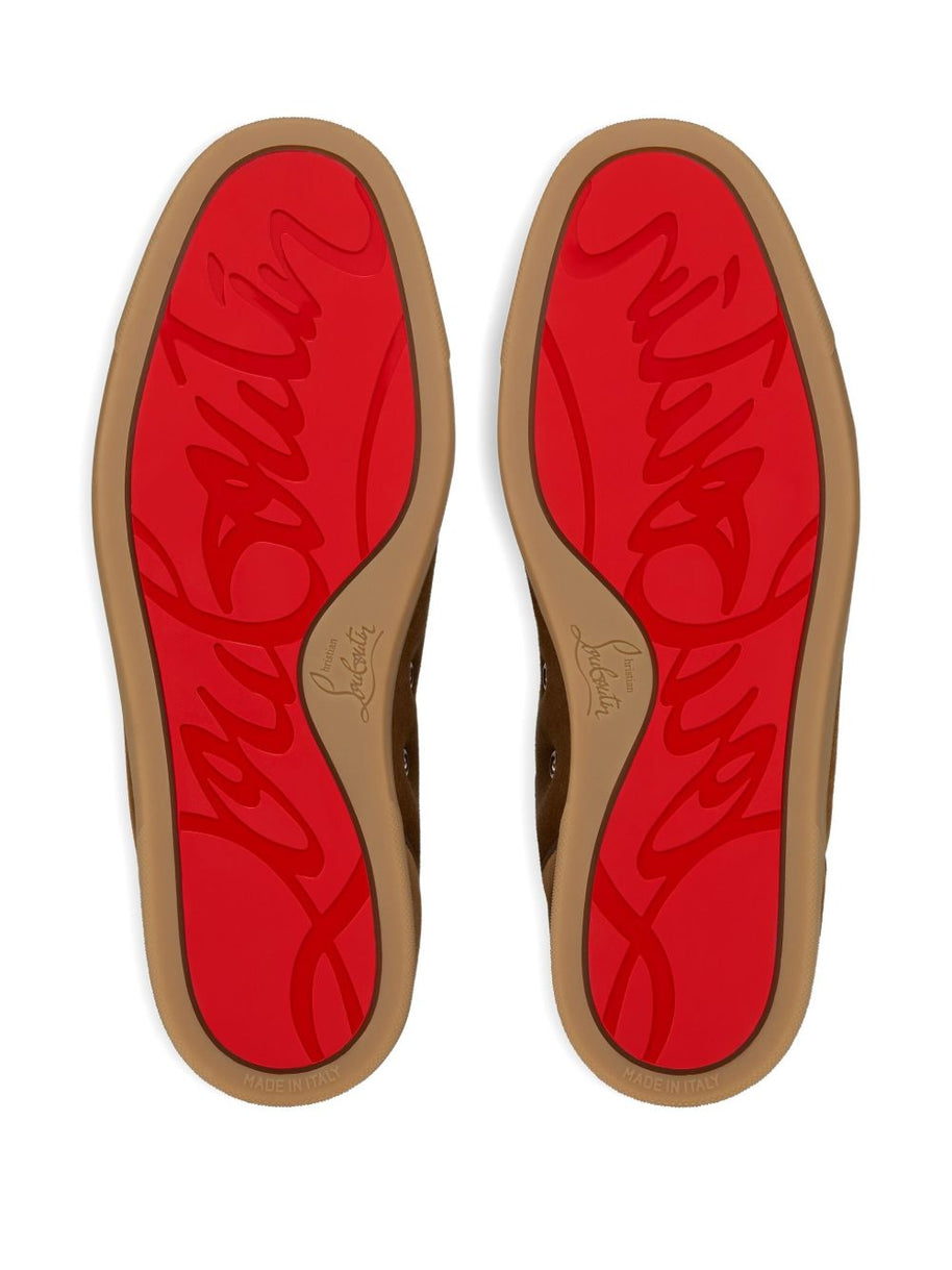 Christian Louboutin Louis Junior Leather Sneakers Brown