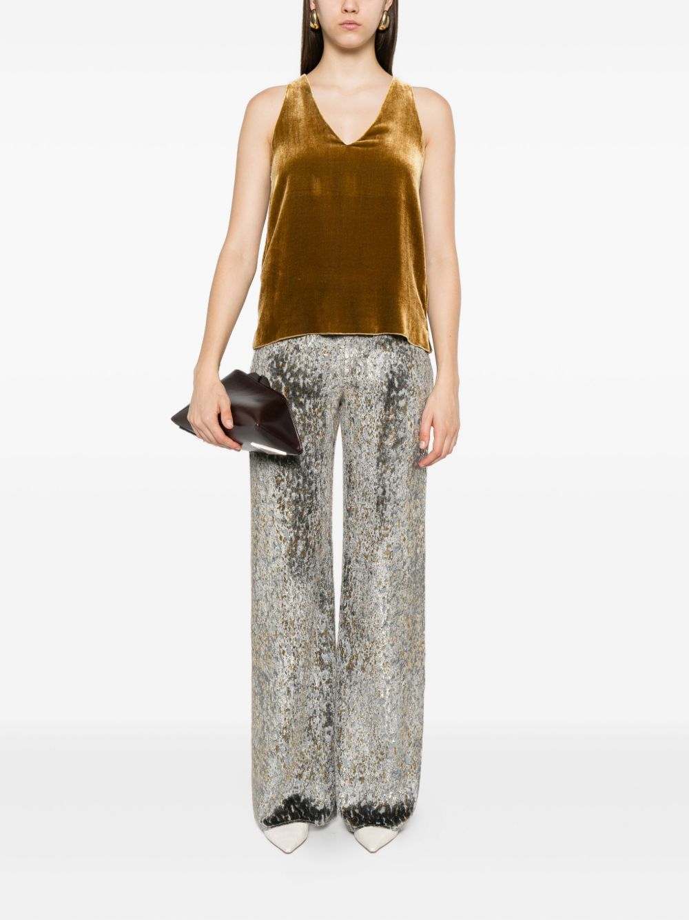 Forte Forte Metallic Trousers Grey