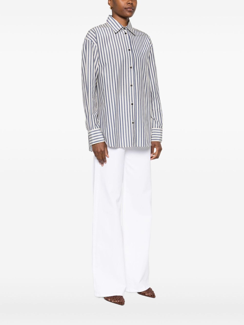 Forte Forte Striped Shirt Blue