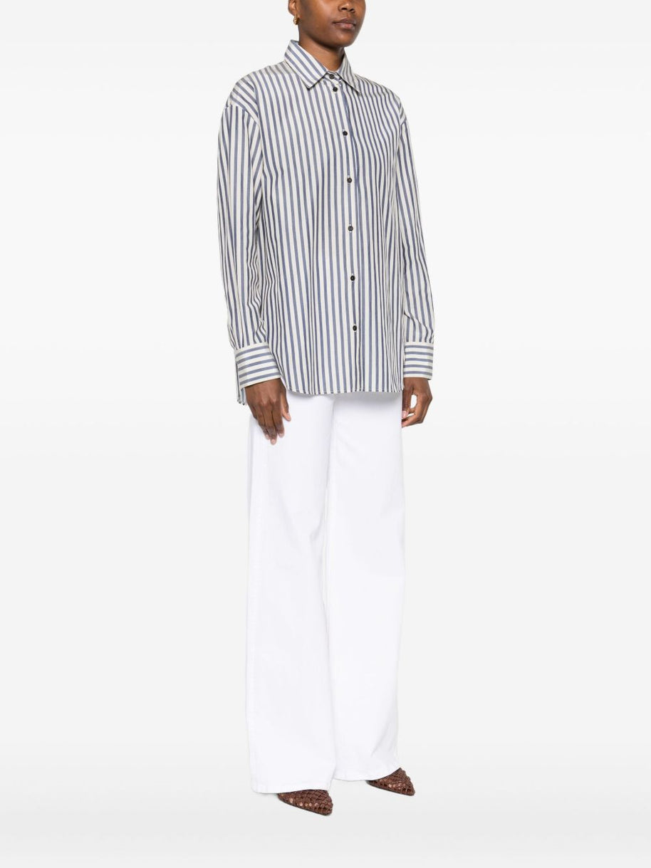 Forte Forte Striped Shirt Blue