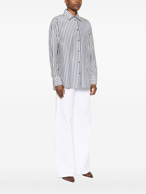 Forte Forte Striped Shirt Blue