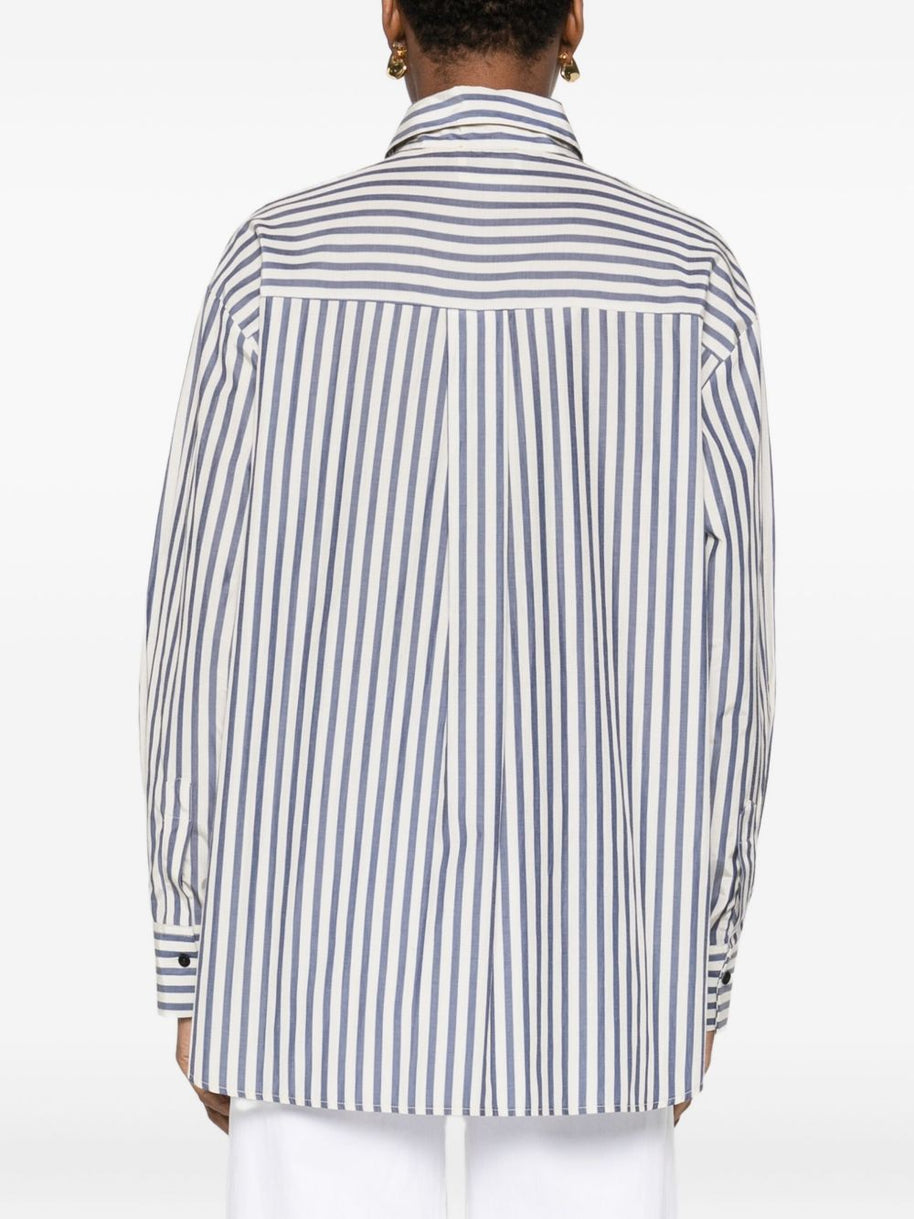 Forte Forte Striped Shirt Blue