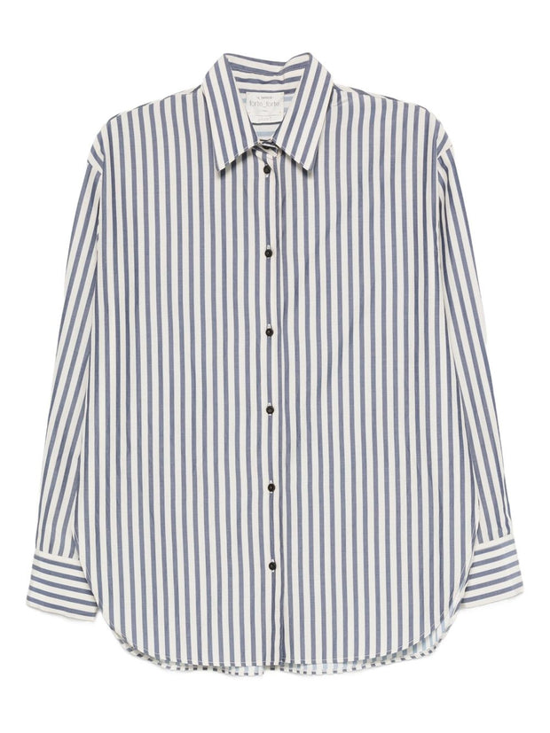 Forte Forte Striped Shirt Blue