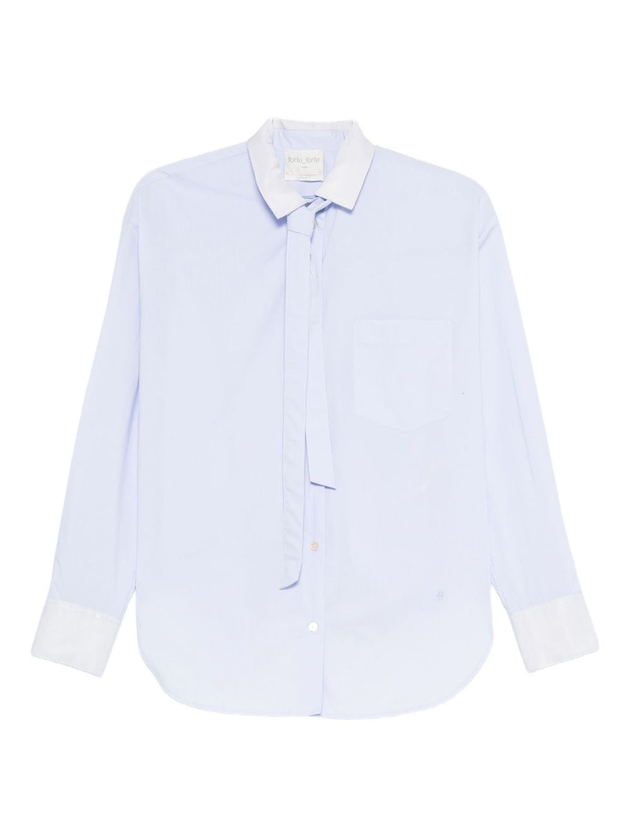 Forte Forte Cotton Shirt Clear Blue