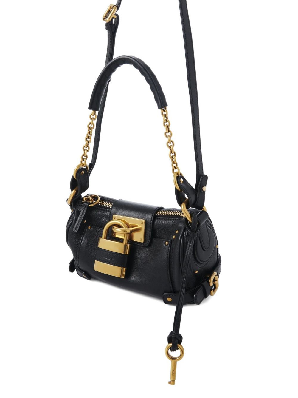 Chloé Paddington Small Leather Shoulder Bag Black