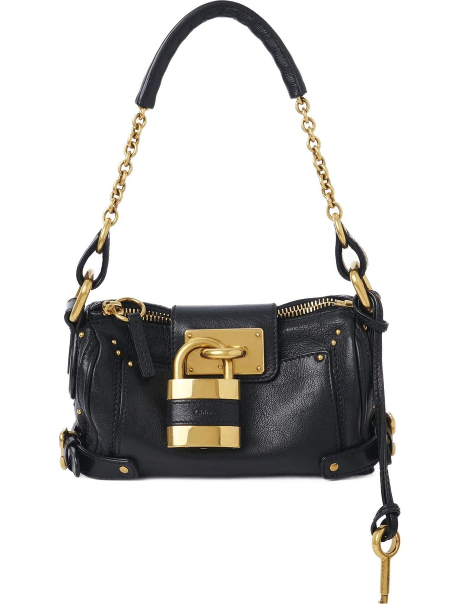 Chloé Paddington Small Leather Shoulder Bag Black
