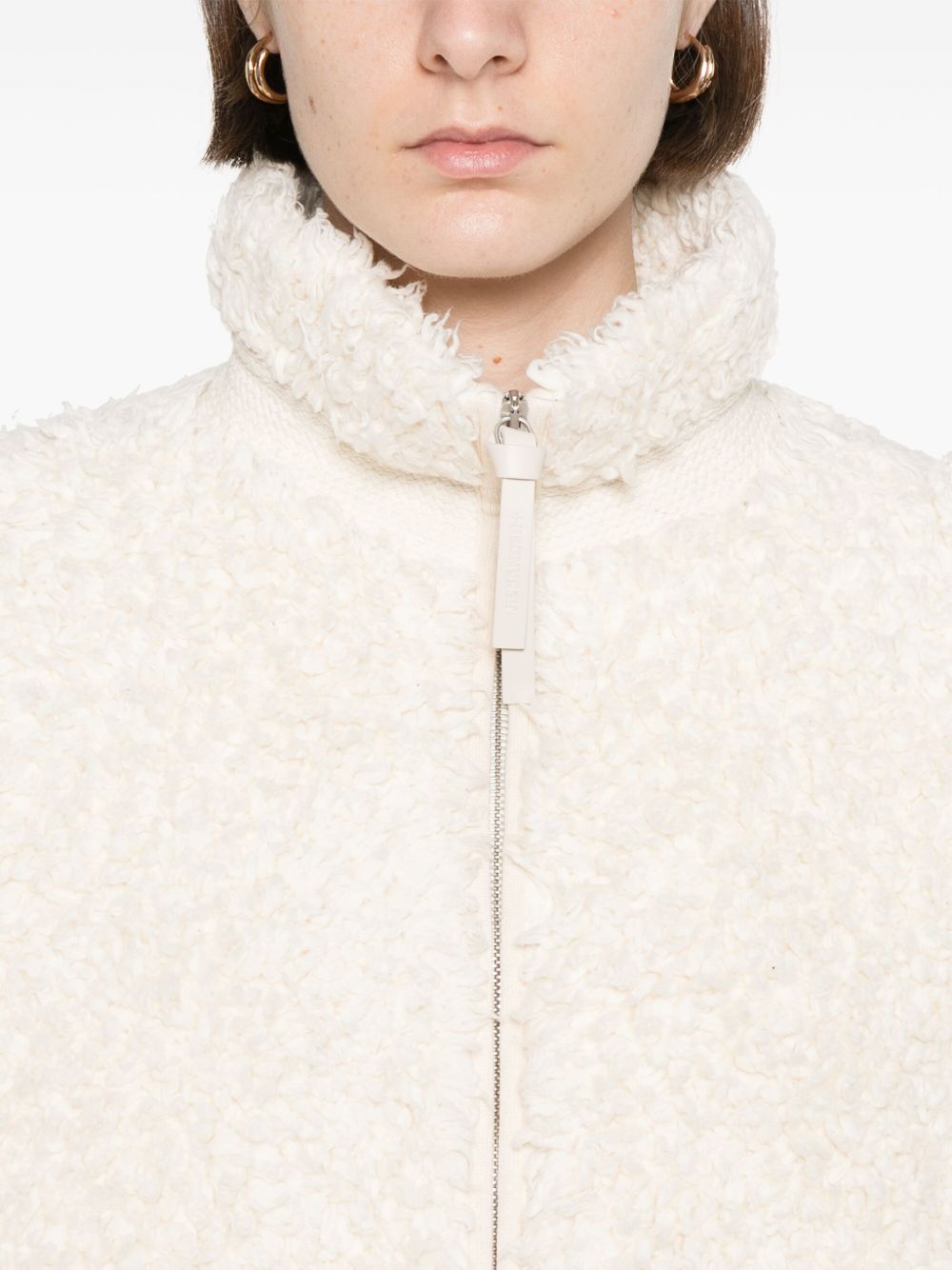 JIL SANDER PLUS Teddy Jacket White