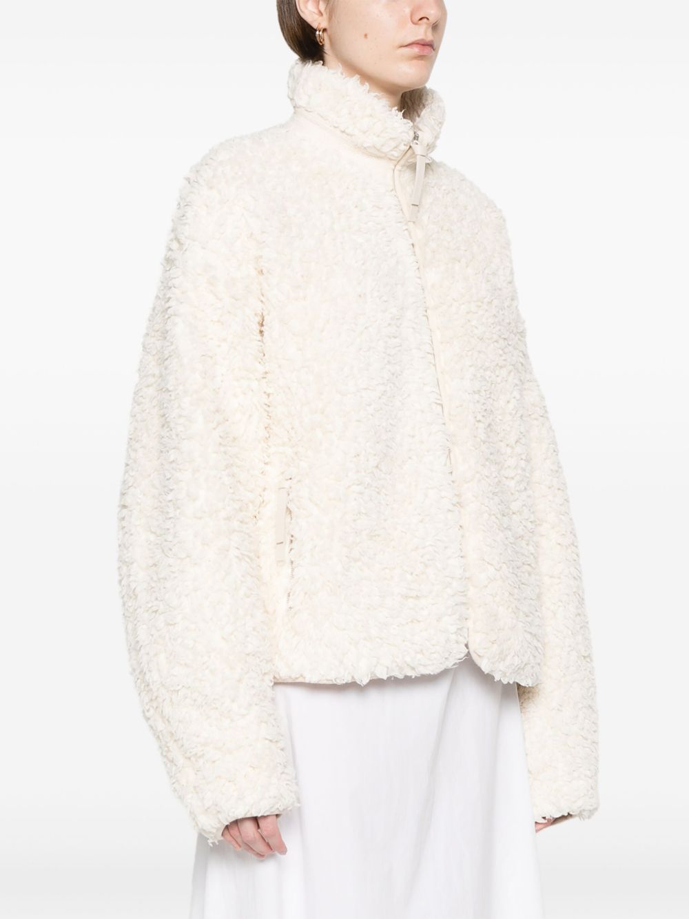 JIL SANDER PLUS Teddy Jacket White