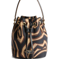Pucci Printed Bucket Bag Black