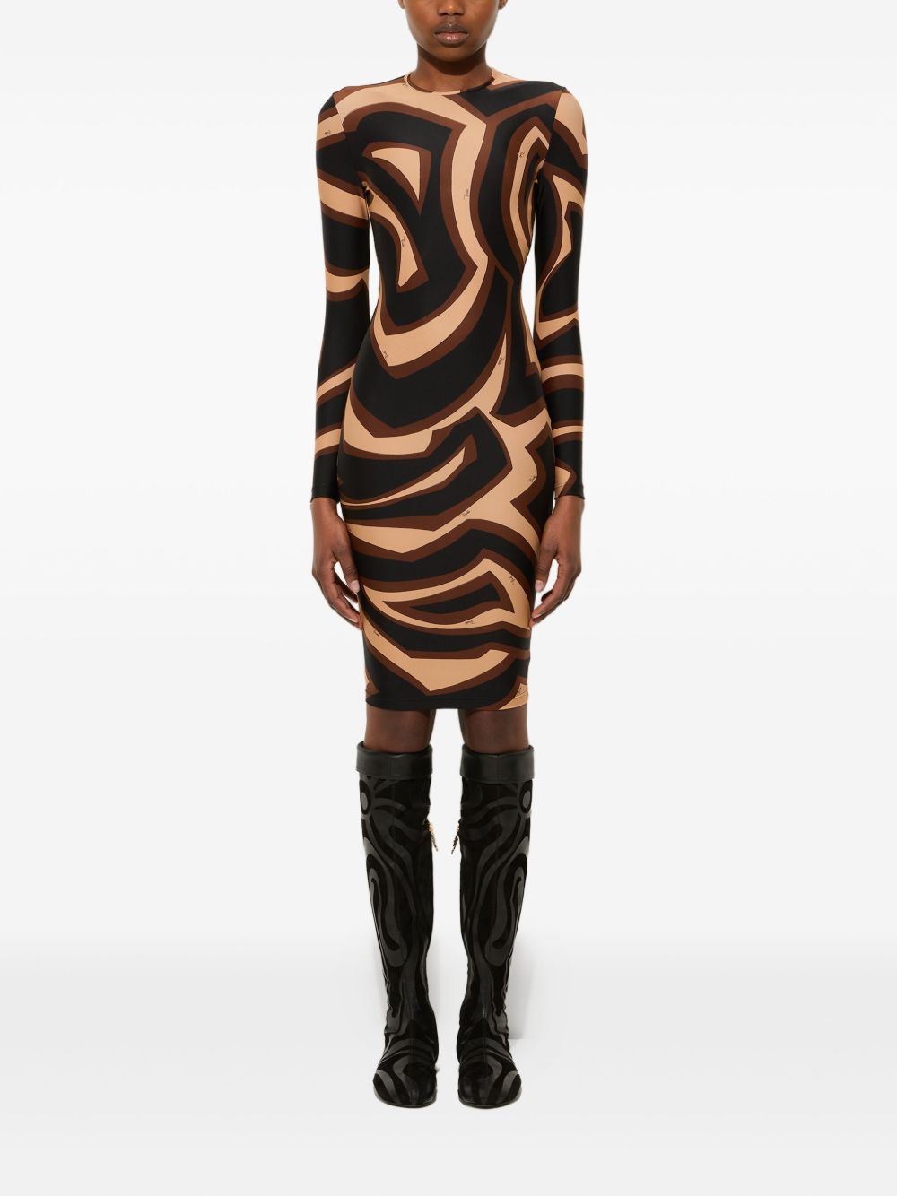Pucci Printed Short Dress Brown