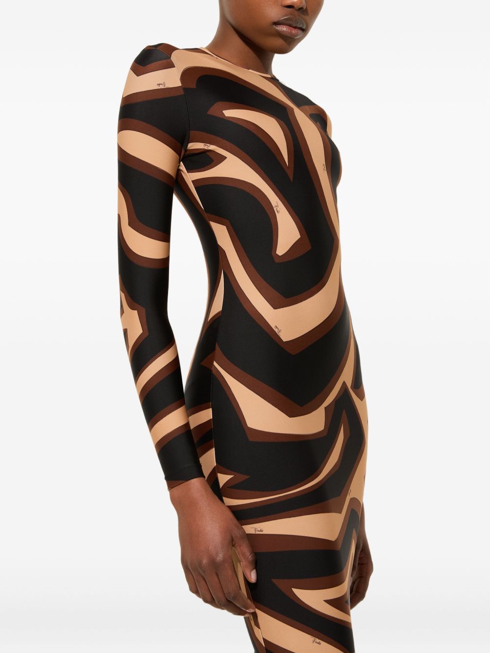 Pucci Printed Short Dress Brown