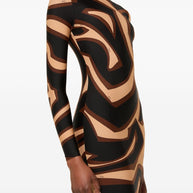 Pucci Printed Short Dress Brown
