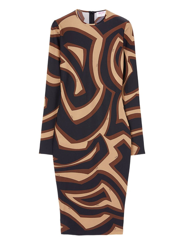 Pucci Printed Short Dress Brown