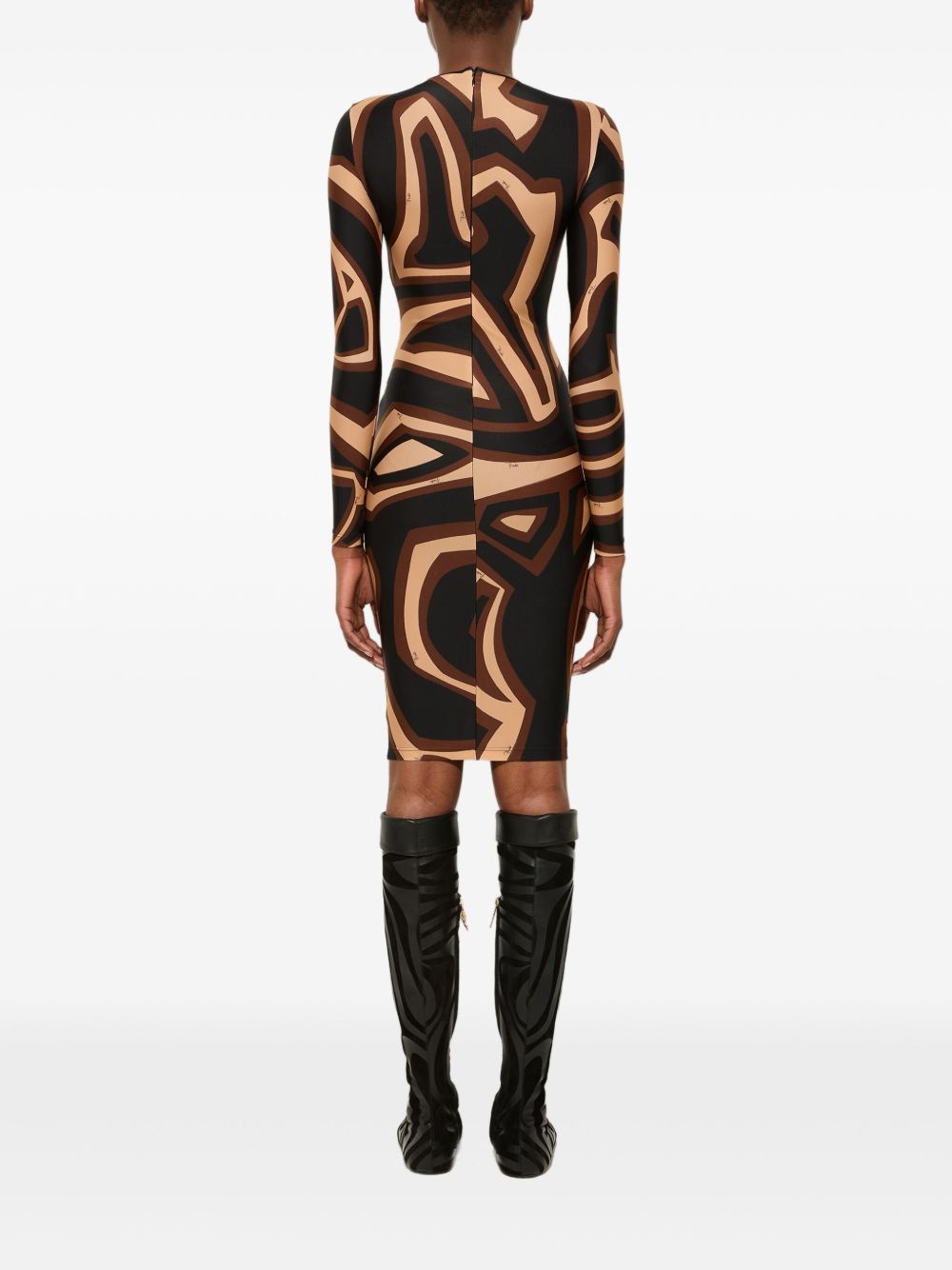 Pucci Printed Short Dress Brown