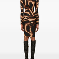 Pucci Printed Short Dress Brown