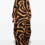 Pucci Printed Silk Kaftan Brown