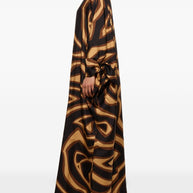 Pucci Printed Silk Kaftan Brown