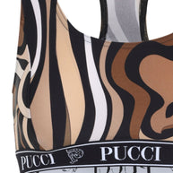 Pucci Printed Gym Bra Black