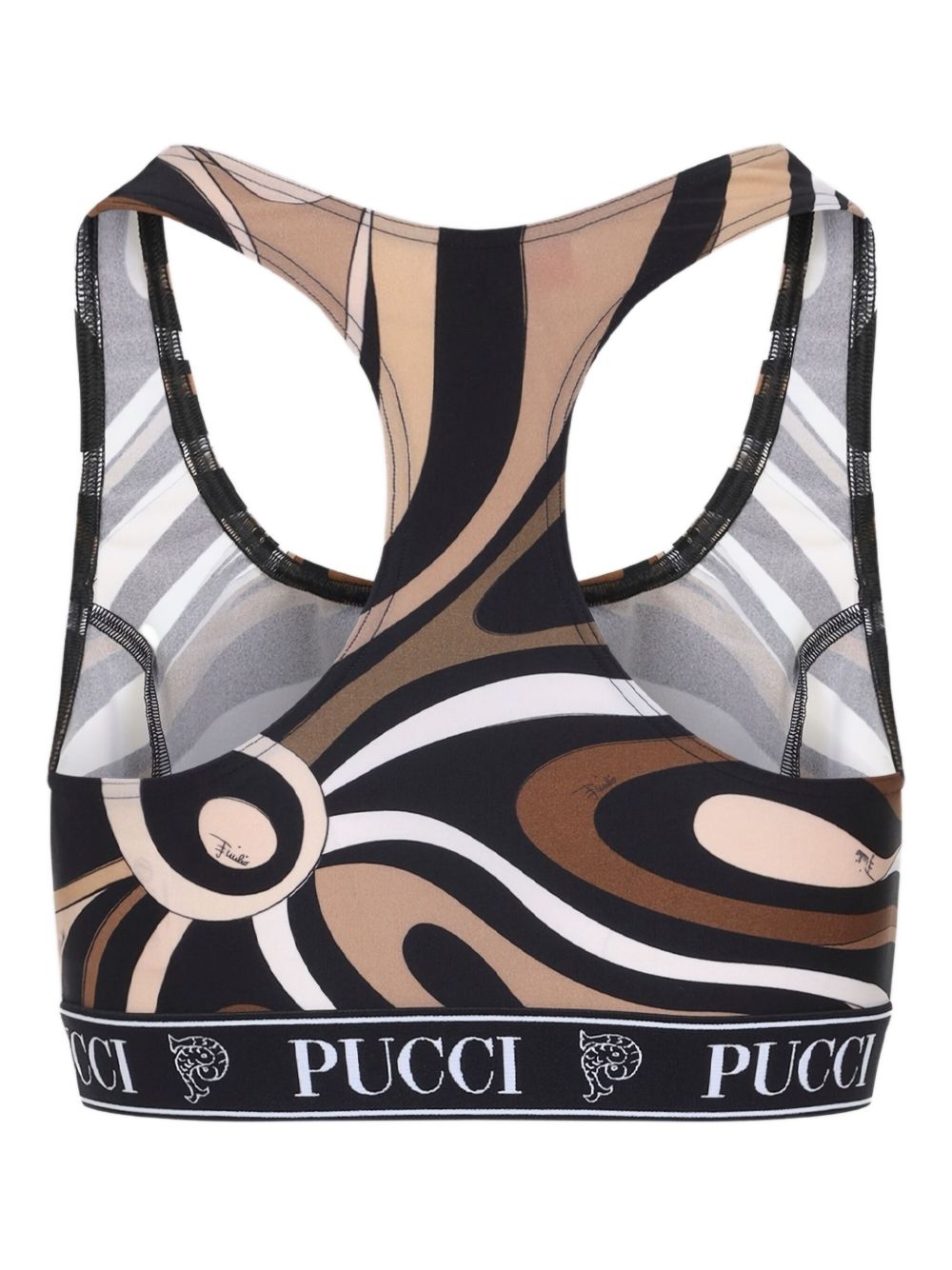 Pucci Printed Gym Bra Black